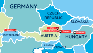 Unsere Zahncheck Standorte in WIEN, BADEN BEI WIEN, SOPRON, BUDAPEST, ZÜRICH